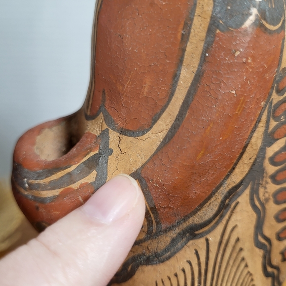 Vintage Hand Painted Red Clay Pottery Angel - Picture 14 of 16